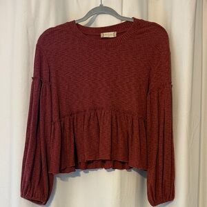 Altar'd State Burgundy Blouse